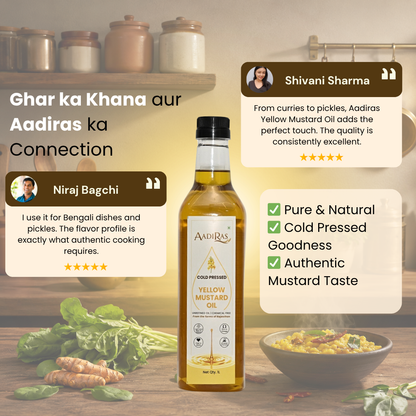 Yellow Mustard Oil- Cold Pressed (1 Litre)