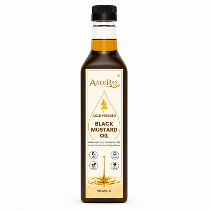 Black Mustard Oil- Cold Pressed (1 Litre)