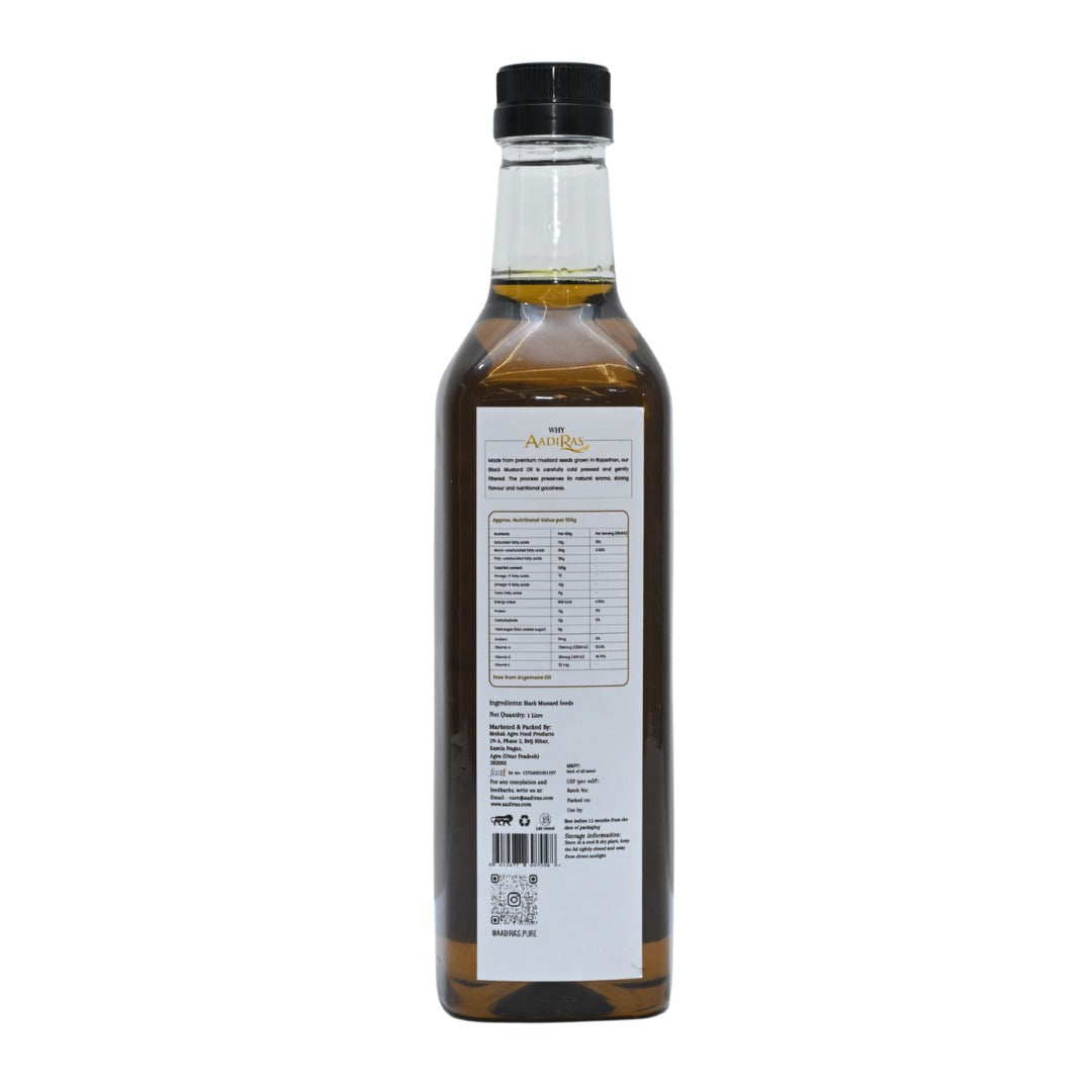 Black Mustard Oil- Cold Pressed (1 Litre)