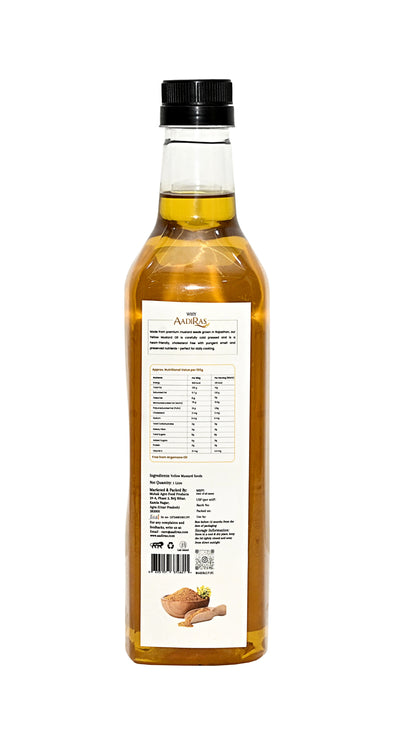 Yellow Mustard Oil- Cold Pressed (1 Litre)